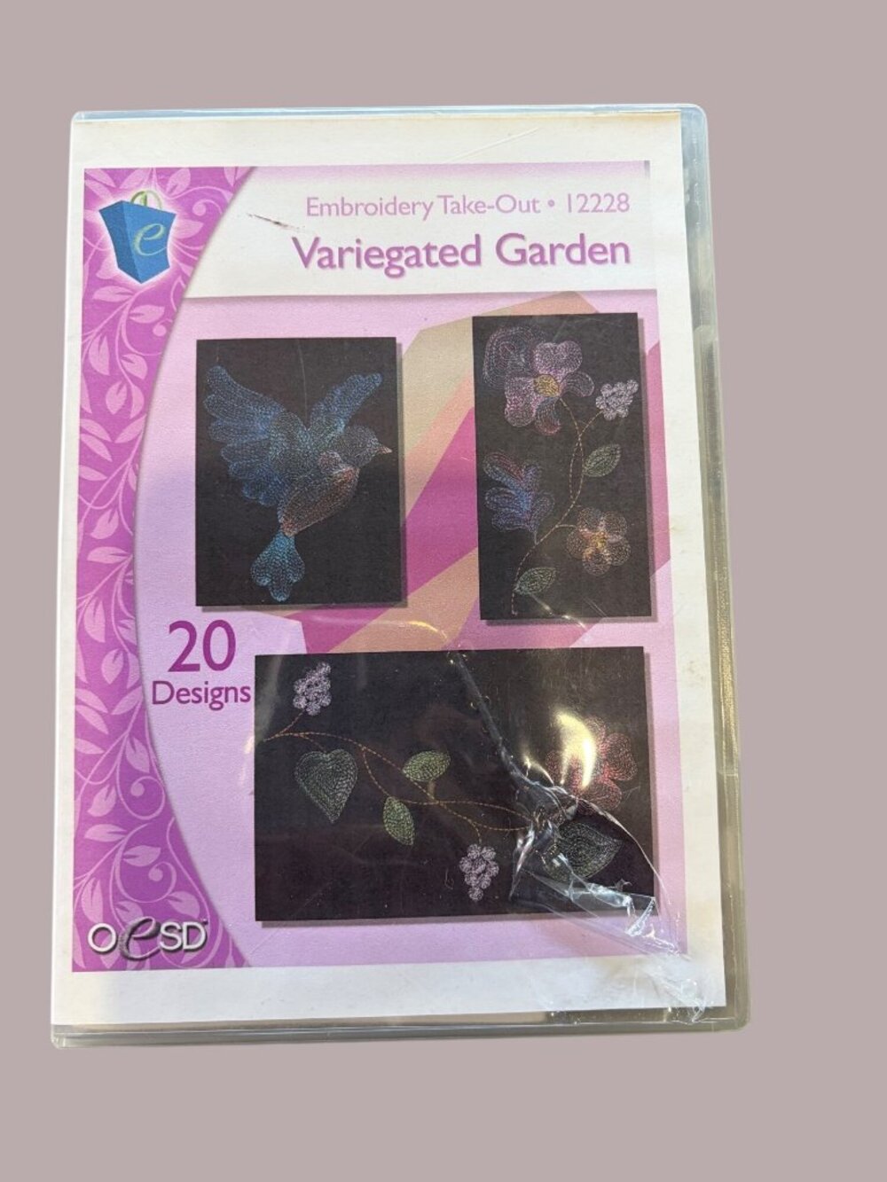 Variegated Garden Embroidery Take-Out Design Pack 12228 With 20 Designs Multi-Fo